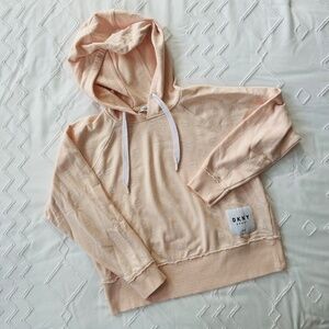 DKNY Sport Cotton Logo-Print Relaxed Hoodie Size M